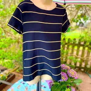 Tommy Hilfiger navy and white striped shirt